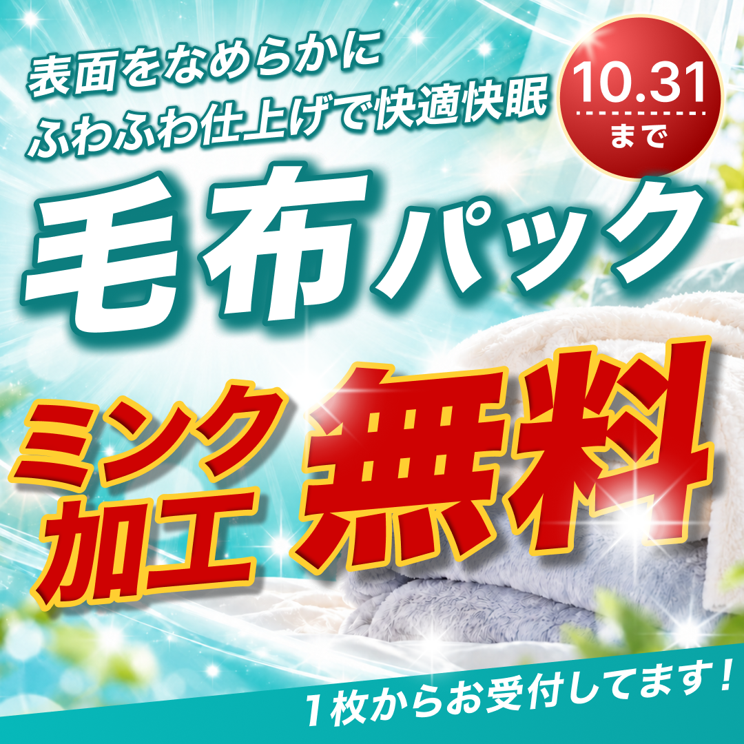 毛布パック ミンク加工無料